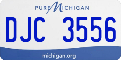 MI license plate DJC3556