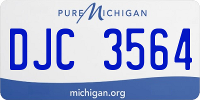 MI license plate DJC3564