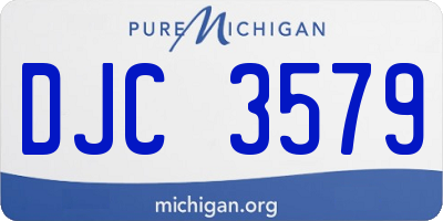 MI license plate DJC3579