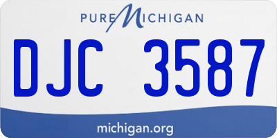 MI license plate DJC3587