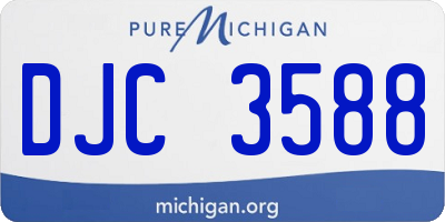 MI license plate DJC3588