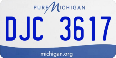 MI license plate DJC3617