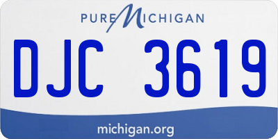 MI license plate DJC3619