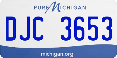 MI license plate DJC3653