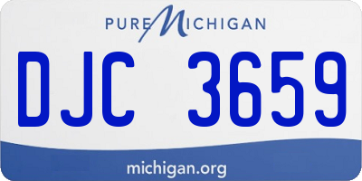 MI license plate DJC3659