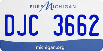 MI license plate DJC3662