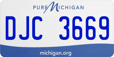 MI license plate DJC3669