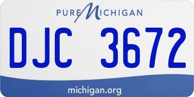 MI license plate DJC3672