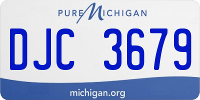 MI license plate DJC3679