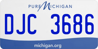 MI license plate DJC3686
