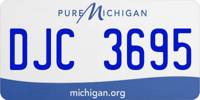 MI license plate DJC3695