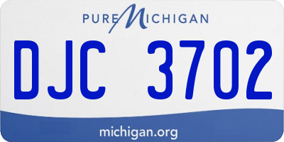 MI license plate DJC3702