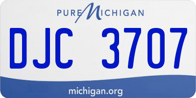 MI license plate DJC3707