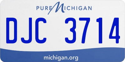 MI license plate DJC3714
