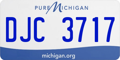 MI license plate DJC3717