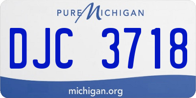 MI license plate DJC3718