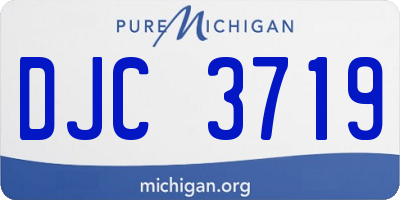 MI license plate DJC3719