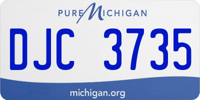 MI license plate DJC3735