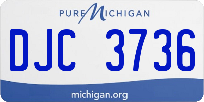MI license plate DJC3736