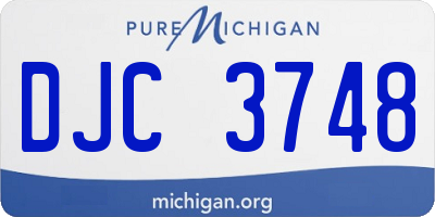 MI license plate DJC3748