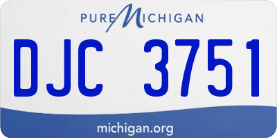 MI license plate DJC3751