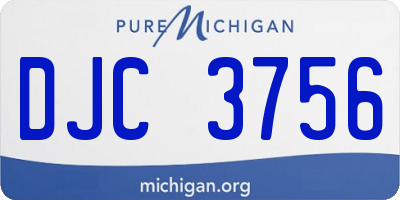 MI license plate DJC3756