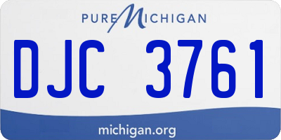 MI license plate DJC3761