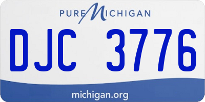 MI license plate DJC3776