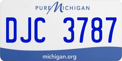 MI license plate DJC3787