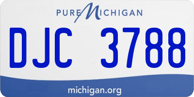 MI license plate DJC3788