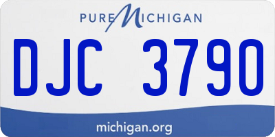 MI license plate DJC3790