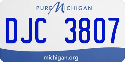 MI license plate DJC3807