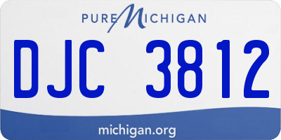 MI license plate DJC3812
