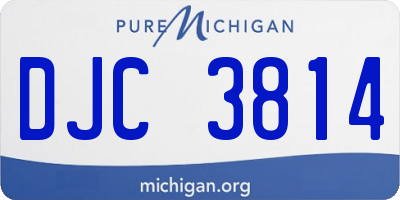 MI license plate DJC3814
