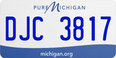 MI license plate DJC3817