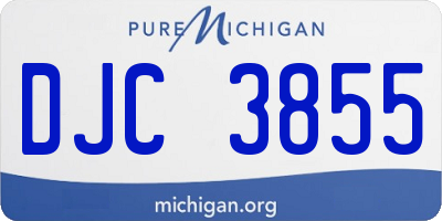 MI license plate DJC3855