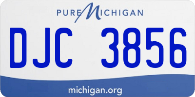 MI license plate DJC3856
