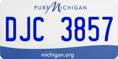 MI license plate DJC3857