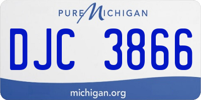 MI license plate DJC3866