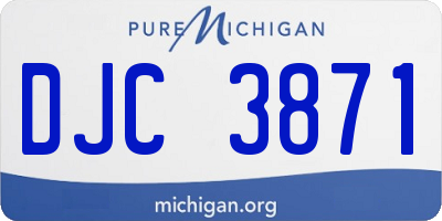 MI license plate DJC3871