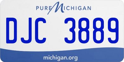 MI license plate DJC3889