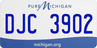 MI license plate DJC3902