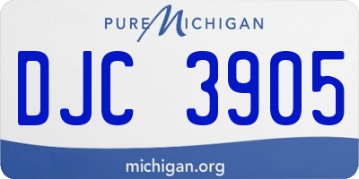 MI license plate DJC3905