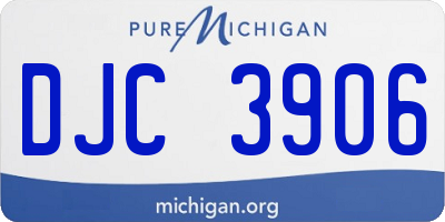 MI license plate DJC3906