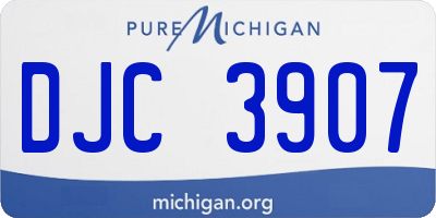 MI license plate DJC3907