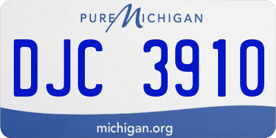 MI license plate DJC3910