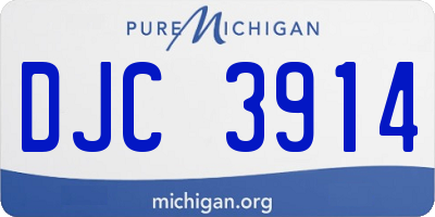 MI license plate DJC3914
