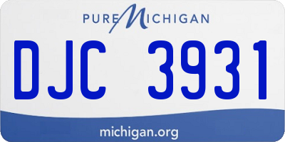 MI license plate DJC3931