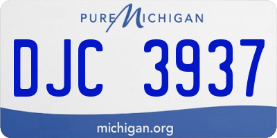 MI license plate DJC3937