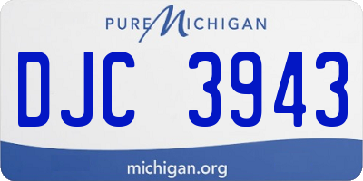 MI license plate DJC3943